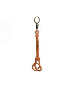 Cognac long knot key ring