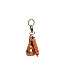 Cognac short knot key ring