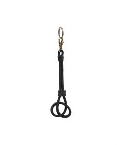 Black long knot key ring