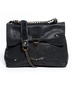 Black June bug crossbody flap bag