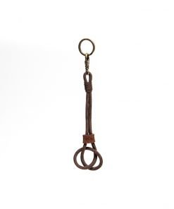 Brown long knot key ring