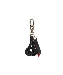 Black short knot key ring